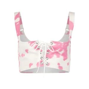The Dahlia Bustier Top - Pink Cowhide
Multi / Poly Blend / XS